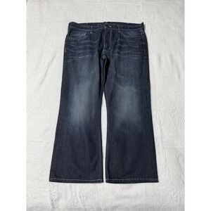 Helix Jeans Mens 38x27 Bootcut‎ Slim Dark Wash Denim Cotton Boot